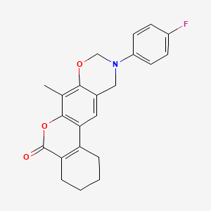 10-(4-fluorophenyl)-7-methyl-1,2,3,4,10,11-hexahydro-5H,9H-benzo[3,4]chromeno[6,7-e][1,3]oxazin-5-one