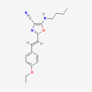 5-(butylamino)-2-[(E)-2-(4-ethoxyphenyl)ethenyl]-1,3-oxazole-4-carbonitrile