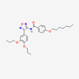 N-[4-(3,4-dipropoxyphenyl)-1,2,5-oxadiazol-3-yl]-4-(heptyloxy)benzamide