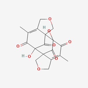 molecular formula C18H16O8 B1139267 Dibefurin CAS No. 175448-33-6