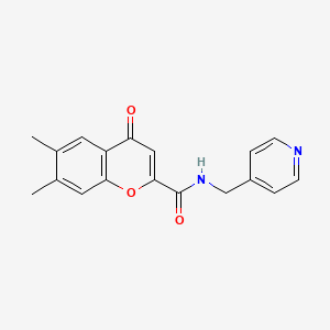 6,7-dimethyl-4-oxo-N-(pyridin-4-ylmethyl)-4H-chromene-2-carboxamide