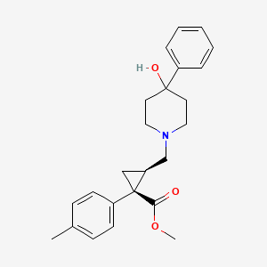 molecular formula C24H29NO3 B1139268 (-)-Methyl(1S,2R)-2-[(4-Hydroxy-4-phenylpiperidin-1-yl)-methyl]-1-(4-nitrophenyl)cyclopropanecarboxylate CAS No. 932736-90-8