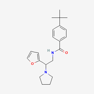 molecular formula C21H28N2O2 B11392681 4-tert-butyl-N-[2-(furan-2-yl)-2-(pyrrolidin-1-yl)ethyl]benzamide 