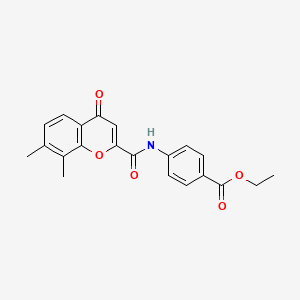 ethyl 4-{[(7,8-dimethyl-4-oxo-4H-chromen-2-yl)carbonyl]amino}benzoate