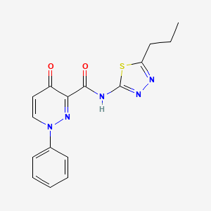 4-oxo-1-phenyl-N-(5-propyl-1,3,4-thiadiazol-2-yl)-1,4-dihydropyridazine-3-carboxamide