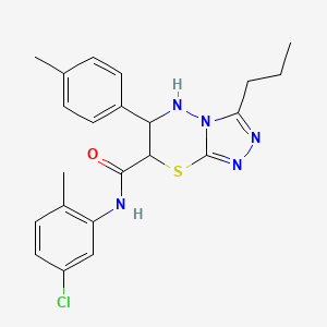 N-(5-chloro-2-methylphenyl)-6-(4-methylphenyl)-3-propyl-6,7-dihydro-5H-[1,2,4]triazolo[3,4-b][1,3,4]thiadiazine-7-carboxamide