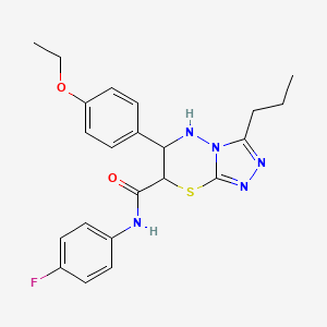 6-(4-ethoxyphenyl)-N-(4-fluorophenyl)-3-propyl-6,7-dihydro-5H-[1,2,4]triazolo[3,4-b][1,3,4]thiadiazine-7-carboxamide