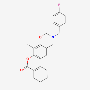 10-(4-fluorobenzyl)-7-methyl-1,2,3,4,10,11-hexahydro-5H,9H-benzo[3,4]chromeno[6,7-e][1,3]oxazin-5-one