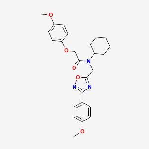 N-cyclohexyl-2-(4-methoxyphenoxy)-N-{[3-(4-methoxyphenyl)-1,2,4-oxadiazol-5-yl]methyl}acetamide