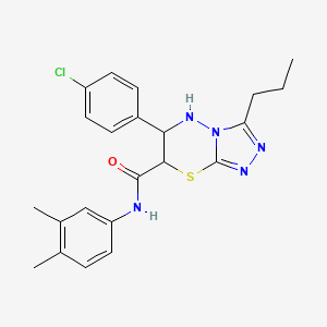 6-(4-chlorophenyl)-N-(3,4-dimethylphenyl)-3-propyl-6,7-dihydro-5H-[1,2,4]triazolo[3,4-b][1,3,4]thiadiazine-7-carboxamide