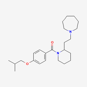 molecular formula C24H38N2O2 B11392801 {2-[2-(Azepan-1-yl)ethyl]piperidin-1-yl}[4-(2-methylpropoxy)phenyl]methanone 