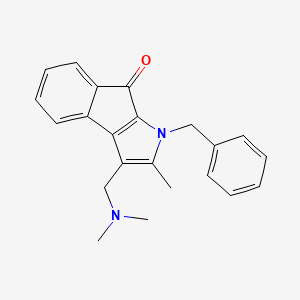 Indeno(2,1-b)pyrrol-8(1H)-one, 3-((dimethylamino)methyl)-2-methyl-1-(phenylmethyl)-