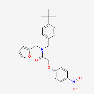 molecular formula C24H26N2O5 B11392821 N-(4-tert-butylbenzyl)-N-(furan-2-ylmethyl)-2-(4-nitrophenoxy)acetamide 