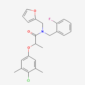 2-(4-chloro-3,5-dimethylphenoxy)-N-(2-fluorobenzyl)-N-(furan-2-ylmethyl)propanamide