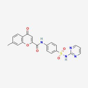 7-methyl-4-oxo-N-[4-(pyrimidin-2-ylsulfamoyl)phenyl]-4H-chromene-2-carboxamide