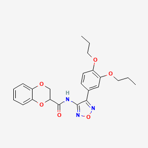 N-[4-(3,4-dipropoxyphenyl)-1,2,5-oxadiazol-3-yl]-2,3-dihydro-1,4-benzodioxine-2-carboxamide