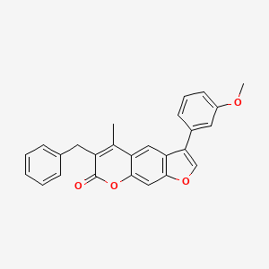 6-benzyl-3-(3-methoxyphenyl)-5-methyl-7H-furo[3,2-g]chromen-7-one