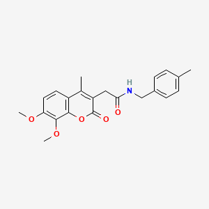 2-(7,8-dimethoxy-4-methyl-2-oxo-2H-chromen-3-yl)-N-(4-methylbenzyl)acetamide