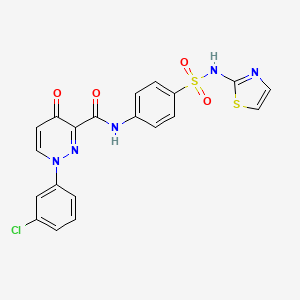 1-(3-chlorophenyl)-4-oxo-N-[4-(1,3-thiazol-2-ylsulfamoyl)phenyl]-1,4-dihydropyridazine-3-carboxamide