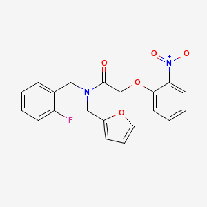 N-(2-fluorobenzyl)-N-(furan-2-ylmethyl)-2-(2-nitrophenoxy)acetamide