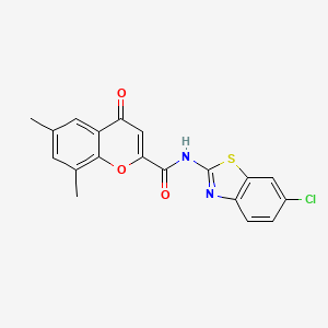 N-(6-chloro-1,3-benzothiazol-2-yl)-6,8-dimethyl-4-oxo-4H-chromene-2-carboxamide