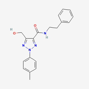 molecular formula C19H20N4O2 B11392899 5-(hydroxymethyl)-2-(4-methylphenyl)-N-(2-phenylethyl)-2H-1,2,3-triazole-4-carboxamide 