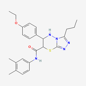 molecular formula C24H29N5O2S B11392911 N-(3,4-dimethylphenyl)-6-(4-ethoxyphenyl)-3-propyl-6,7-dihydro-5H-[1,2,4]triazolo[3,4-b][1,3,4]thiadiazine-7-carboxamide 