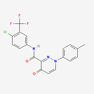 N-[4-chloro-3-(trifluoromethyl)phenyl]-1-(4-methylphenyl)-4-oxo-1,4-dihydropyridazine-3-carboxamide