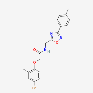 molecular formula C19H18BrN3O3 B11392933 2-(4-bromo-2-methylphenoxy)-N-{[3-(4-methylphenyl)-1,2,4-oxadiazol-5-yl]methyl}acetamide 