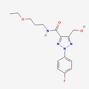 N-(3-ethoxypropyl)-2-(4-fluorophenyl)-5-(hydroxymethyl)-2H-1,2,3-triazole-4-carboxamide