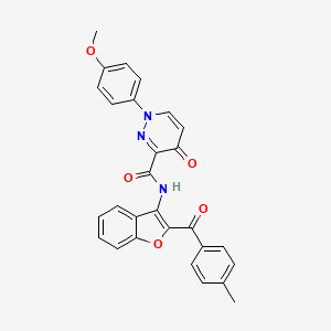 1-(4-methoxyphenyl)-N-[2-(4-methylbenzoyl)-1-benzofuran-3-yl]-4-oxo-1,4-dihydropyridazine-3-carboxamide