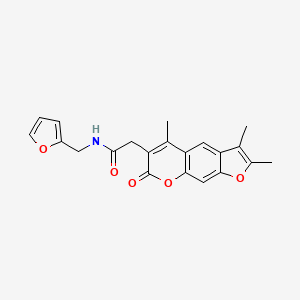 N-(furan-2-ylmethyl)-2-(2,3,5-trimethyl-7-oxo-7H-furo[3,2-g]chromen-6-yl)acetamide