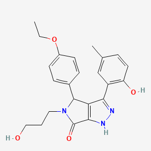 4-(4-ethoxyphenyl)-3-(2-hydroxy-5-methylphenyl)-5-(3-hydroxypropyl)-4,5-dihydropyrrolo[3,4-c]pyrazol-6(1H)-one