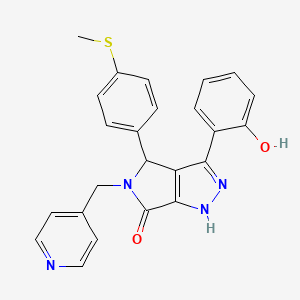 3-(2-hydroxyphenyl)-4-[4-(methylsulfanyl)phenyl]-5-(pyridin-4-ylmethyl)-4,5-dihydropyrrolo[3,4-c]pyrazol-6(1H)-one