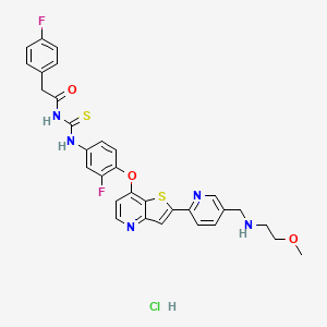 molecular formula C31H27ClF2N5O3S2X B1139298 Glesatinib hydrochloride CAS No. 1123838-51-6