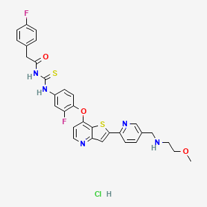 molecular formula C31H28ClF2N5O3S2 B1139298 Glesatinib hydrochloride 