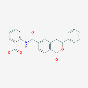 molecular formula C24H19NO5 B11392985 methyl 2-{[(1-oxo-3-phenyl-3,4-dihydro-1H-isochromen-6-yl)carbonyl]amino}benzoate 