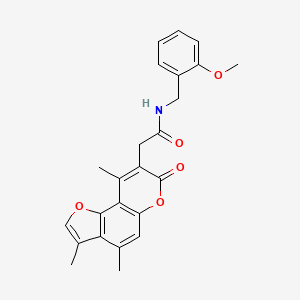 N-(2-methoxybenzyl)-2-(3,4,9-trimethyl-7-oxo-7H-furo[2,3-f]chromen-8-yl)acetamide