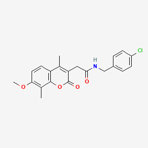 N-(4-chlorobenzyl)-2-(7-methoxy-4,8-dimethyl-2-oxo-2H-chromen-3-yl)acetamide