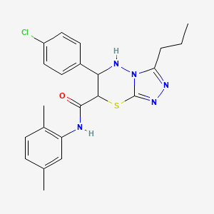 6-(4-chlorophenyl)-N-(2,5-dimethylphenyl)-3-propyl-6,7-dihydro-5H-[1,2,4]triazolo[3,4-b][1,3,4]thiadiazine-7-carboxamide