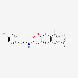 N-[2-(4-Chlorophenyl)ethyl]-2-{2,3,5,9-tetramethyl-7-oxo-7H-furo[3,2-G]chromen-6-YL}acetamide