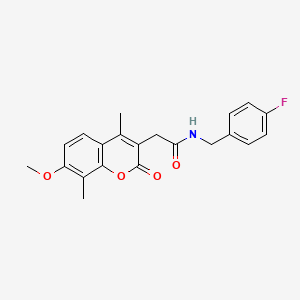 N-(4-fluorobenzyl)-2-(7-methoxy-4,8-dimethyl-2-oxo-2H-chromen-3-yl)acetamide