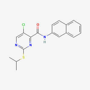 5-chloro-N-(naphthalen-2-yl)-2-(propan-2-ylsulfanyl)pyrimidine-4-carboxamide