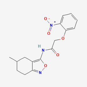 N-(5-methyl-4,5,6,7-tetrahydro-2,1-benzoxazol-3-yl)-2-(2-nitrophenoxy)acetamide