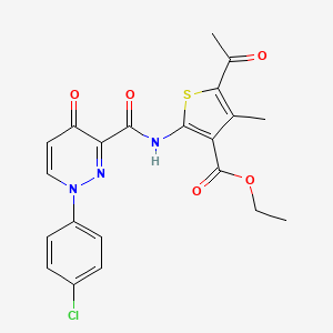 Ethyl 5-acetyl-2-({[1-(4-chlorophenyl)-4-oxo-1,4-dihydropyridazin-3-yl]carbonyl}amino)-4-methylthiophene-3-carboxylate