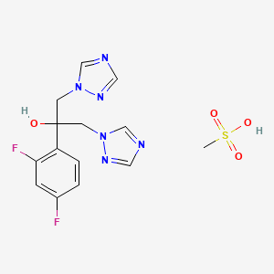 molecular formula C14H16F2N6O4S B1139313 氟康唑甲磺酸盐 CAS No. 159532-41-9