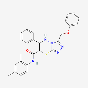 N-(2,4-dimethylphenyl)-3-(phenoxymethyl)-6-phenyl-6,7-dihydro-5H-[1,2,4]triazolo[3,4-b][1,3,4]thiadiazine-7-carboxamide