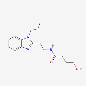 4-hydroxy-N-(2-(1-propyl-1H-benzo[d]imidazol-2-yl)ethyl)butanamide