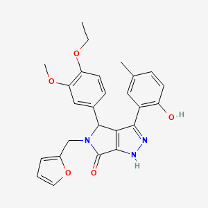 4-(4-ethoxy-3-methoxyphenyl)-5-(furan-2-ylmethyl)-3-(2-hydroxy-5-methylphenyl)-4,5-dihydropyrrolo[3,4-c]pyrazol-6(1H)-one