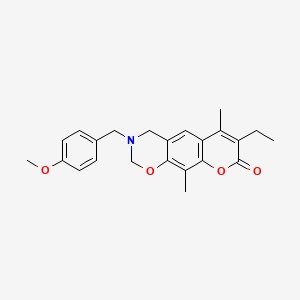 7-ethyl-3-(4-methoxybenzyl)-6,10-dimethyl-3,4-dihydro-2H,8H-chromeno[6,7-e][1,3]oxazin-8-one